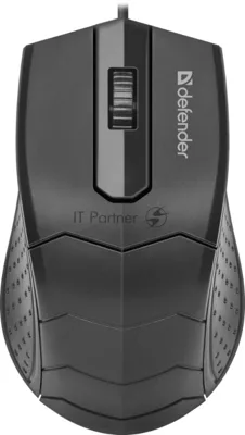 Мышь проводная Defender HIT MB-530 черный, 1000 dpi, USB, кнопки - 3