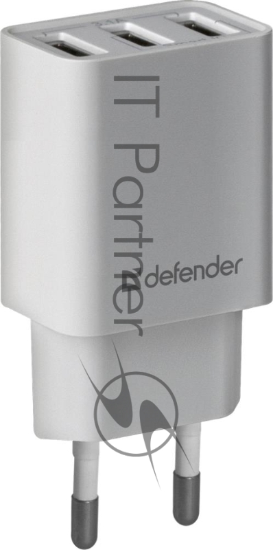 Сетевой адаптер Defender 3xUSB, 5V/3.1А , белый (UPA-31) (83587)