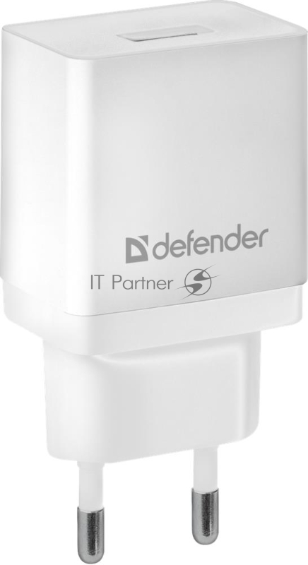 Сетевой адаптер питания Defender 1xUSB, 5V/2.1А, белый, пакет (EPA-10)