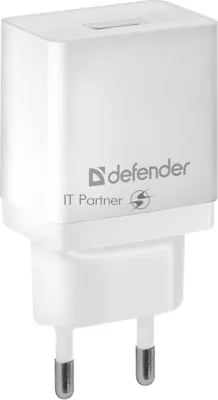 Сетевой адаптер питания Defender 1xUSB, 5V/2.1А, белый, пакет (EPA-10)