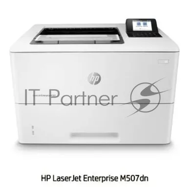 Принтер лазерный HP LaserJet Enterprise M507dn (1PV87A), A4, ч/б, печ. до 43 стр/мин, 1200 x 1200 dpi, USB, RJ-45, Air Print, Mopria