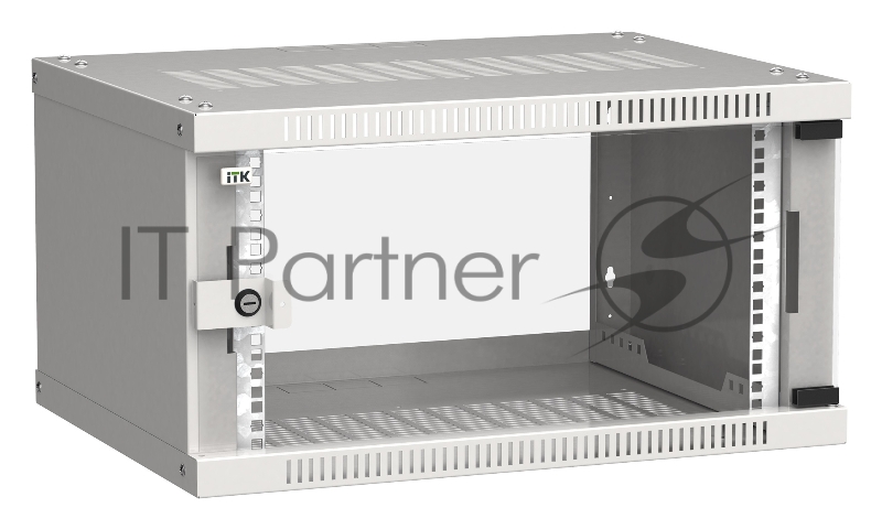 Шкаф ITK LWE3-06U64-GF LINEA WE 6U 600x450 мм дверь стекло серый