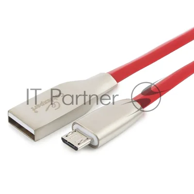 Кабель USB2.0 Cablexpert CC-G-mUSB01R-3M, AM/microB, серия Gold, длина 3м, красный, блистер