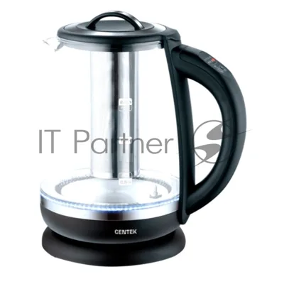 Чайник электрический Centek CT-0017 черный, 2 л, 2200 Вт, скрытый нагревательный элемент, поддержание температуры