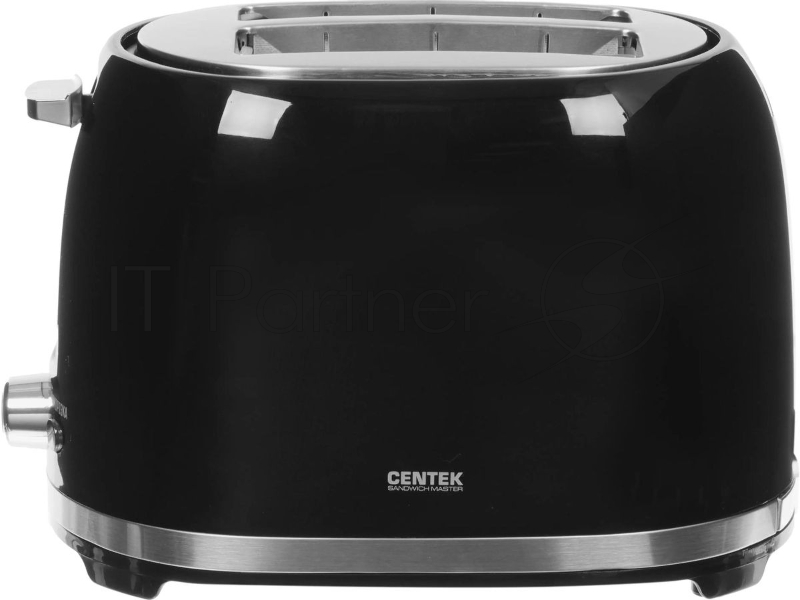 Тостер Centek СТ-1432 черный/стальной, 850 Вт, 2 слота