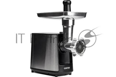 Мясорубка электрическая Centek CT-1617 серый, 2000 Вт, 2.0 кг/мин, реверс, защита от перегрузки, металлический лоток, насадки - 4