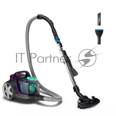 Пылесос Philips FC9571/01 черный/фиолетовый, 410/1900 Вт, уборка сухая, пылесборник контейнер 1.5 л