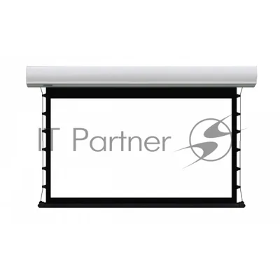 Экран с электроприводом Lumien Cinema Tensioned Control 184x286 см (раб.область 148х264 см 16:9) (119") Matte White черн. кайма по периметру, доп.черная область 30 см, триггер., RS232, IR, RF управл. в комплекте, цвет корпуса "титаниум" LCTC-100111