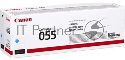 Картридж лазерный Canon 055 C (3015C002) голубой (2100 стр.) для Canon i-SENSYS серий MF740, LBP660.