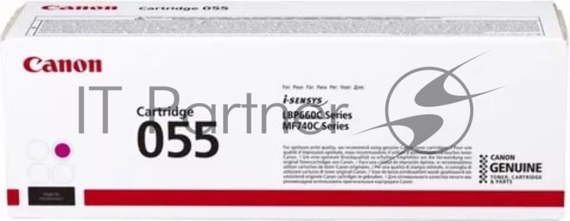 Картридж лазерный Canon 055 M (3014C002) пурпурный (2100 стр.) для Canon i-SENSYS серий MF740, LBP660