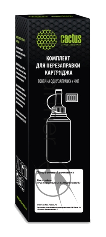 Тонер Cactus CS-RK-CF226A черный туба 140гр. с чипом для принтера HP LJ M402d/M402n/M426dw/M426fdn/M426fdw