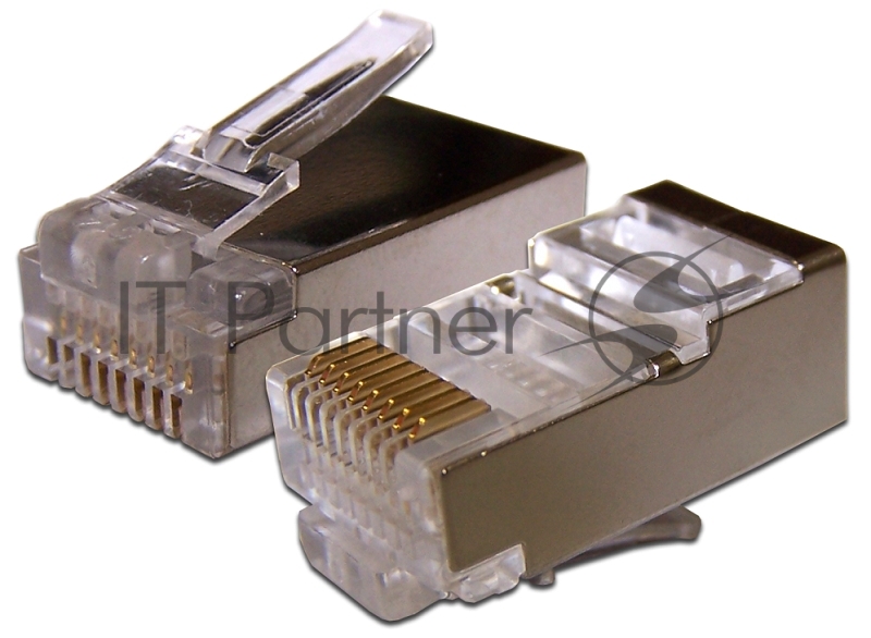 Коннектор Lanmaster RJ45 STP 8P8C, универсальный, для толстого кабеля, cat.6, 100 шт.