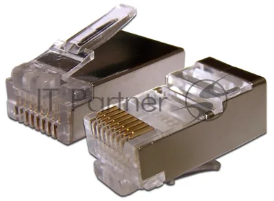 Коннектор Lanmaster RJ45 STP 8P8C, универсальный, для толстого кабеля, cat.6, 100 шт.