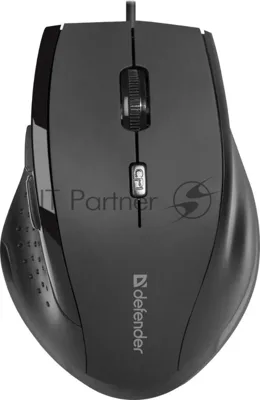 Мышь проводная Defender Accura MM-362 черный, 1600 dpi, USB, кнопки - 6