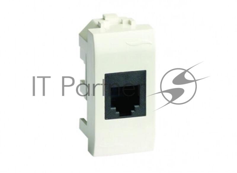 Компьютерная розетка Dkc 76457B RJ45 кат.5e экран., 8P8C, Brava, белая, 1мод (кратно 10 шт)