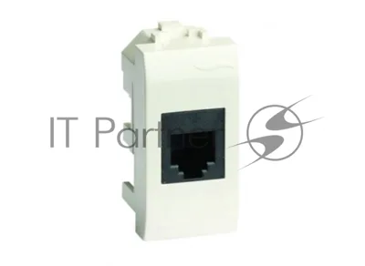 Компьютерная розетка Dkc 76457B RJ45 кат.5e экран., 8P8C, Brava, белая, 1мод (кратно 10 шт)
