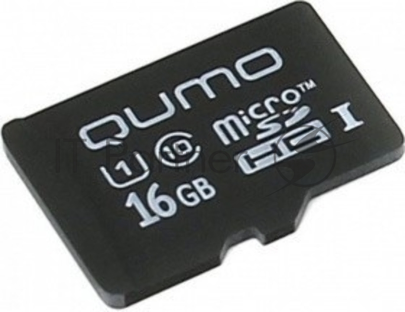 Флеш карта QUMO MicroSDHC 16Gb Сlass 10 UHS-I,3.0 без адаптером SD, черно-красная картонная упаковка