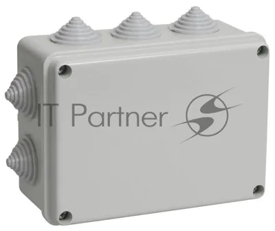 Коробка КМ41241 распаячная IEK UKO10-150-110-070-K41-44 для о/п 150х110х70 мм IP44 (RAL7035, 10 гермовводов)