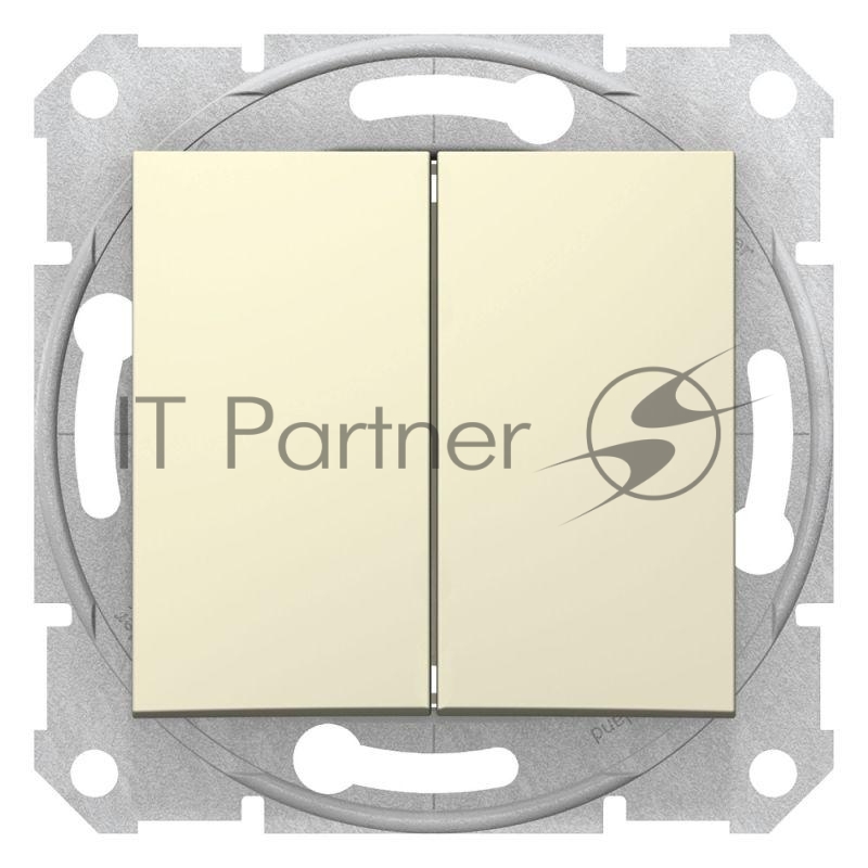 Механизм выключателя 2-кл. СП Sedna 10А IP20 беж. SchE SDN0300147