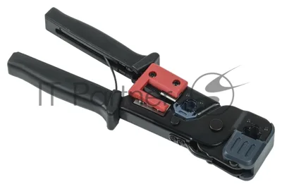 Инструмент обжим RJ-45/12/11 без храп. мех. черный/красный ITK TM1-B10V