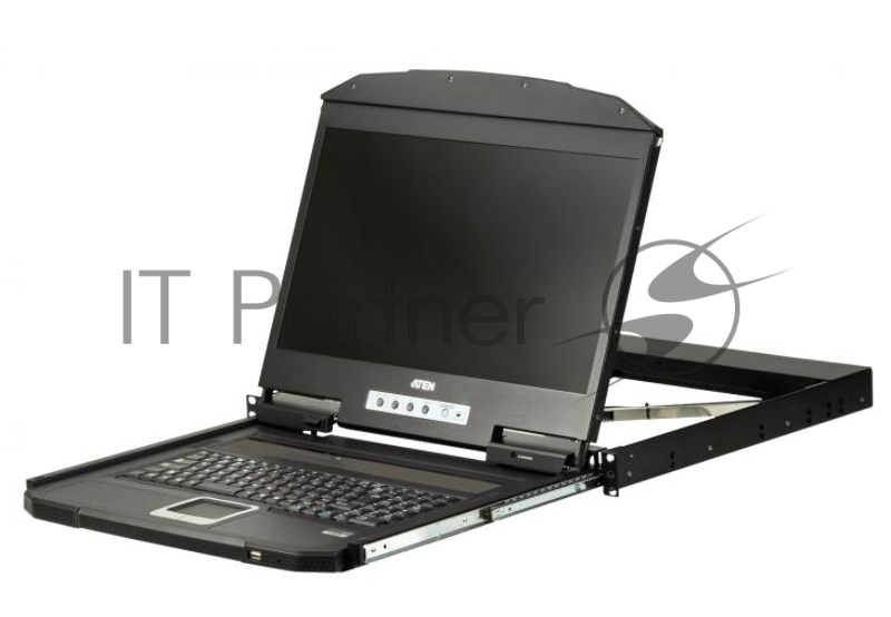 Консоль управления, для KVM-переключателей, электрон., 19", VGA+KBD+MOUSE+SPEAKER USB, с KVM-шнуром USB 1.8м, LCD экран 18.5", лат./рус. клав., (выход на вторую конс.;1368x768 60Hz;DDC2B;доп.порт USB A-типа Female)