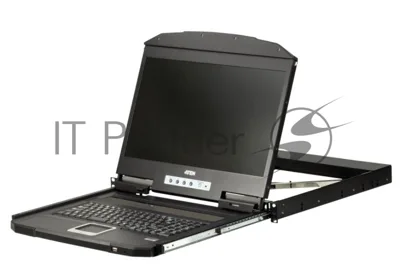 Консоль управления, для KVM-переключателей, электрон., 19", VGA+KBD+MOUSE+SPEAKER USB, с KVM-шнуром USB 1.8м, LCD экран 18.5", лат./рус. клав., (выход на вторую конс.;1368x768 60Hz;DDC2B;доп.порт USB A-типа Female)