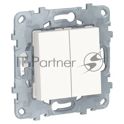 Переключатель SCHNEIDER ELECTRIC NU521518 unica new 2-клав перекрестный 2 x сх. 7 10 ax 250 в белый