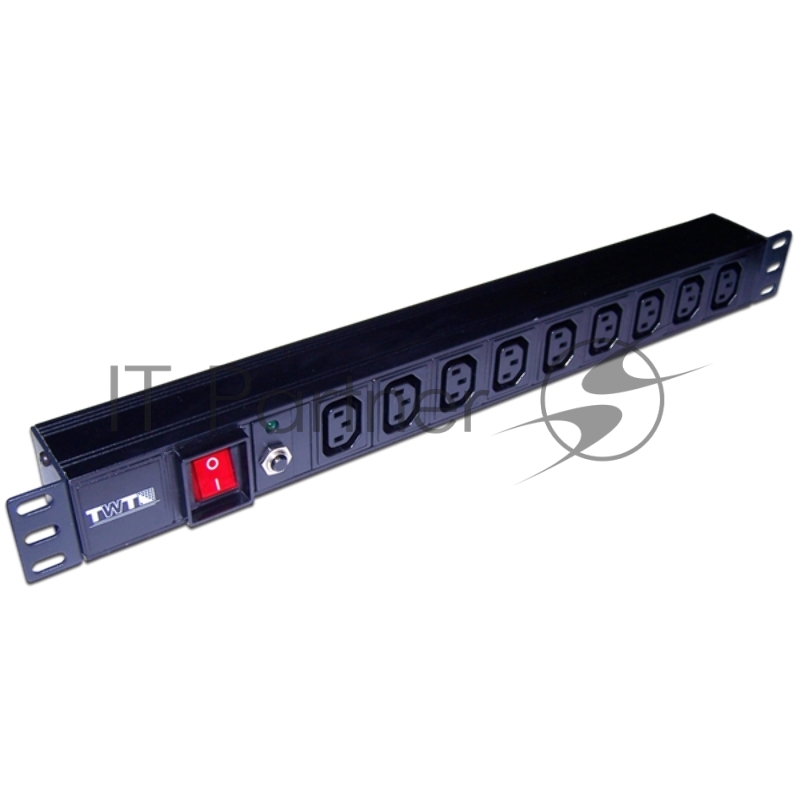 Блок розеток 19" 9 шт. C13, 10A 250V, без шнура питания