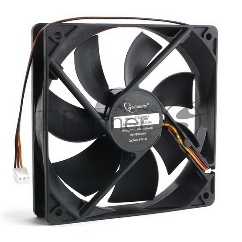 Вентилятор для корпуса Gembird D12025HM-3 черный 120мм 2000rpm 30db 3-pin
