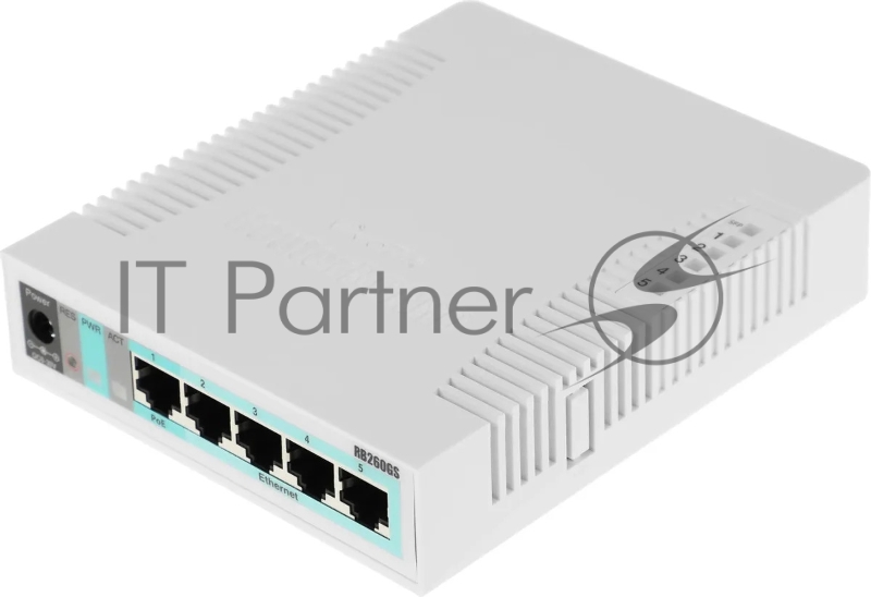 Коммутатор MikroTik CSS106-5G-1S, 5×1 Гбит/с + 1×1 Гбит/с SFP, управляемый