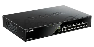 Коммутатор D-Link DGS-1008MP/A2A/B1A, 8×1 Гбит/с, неуправляемый