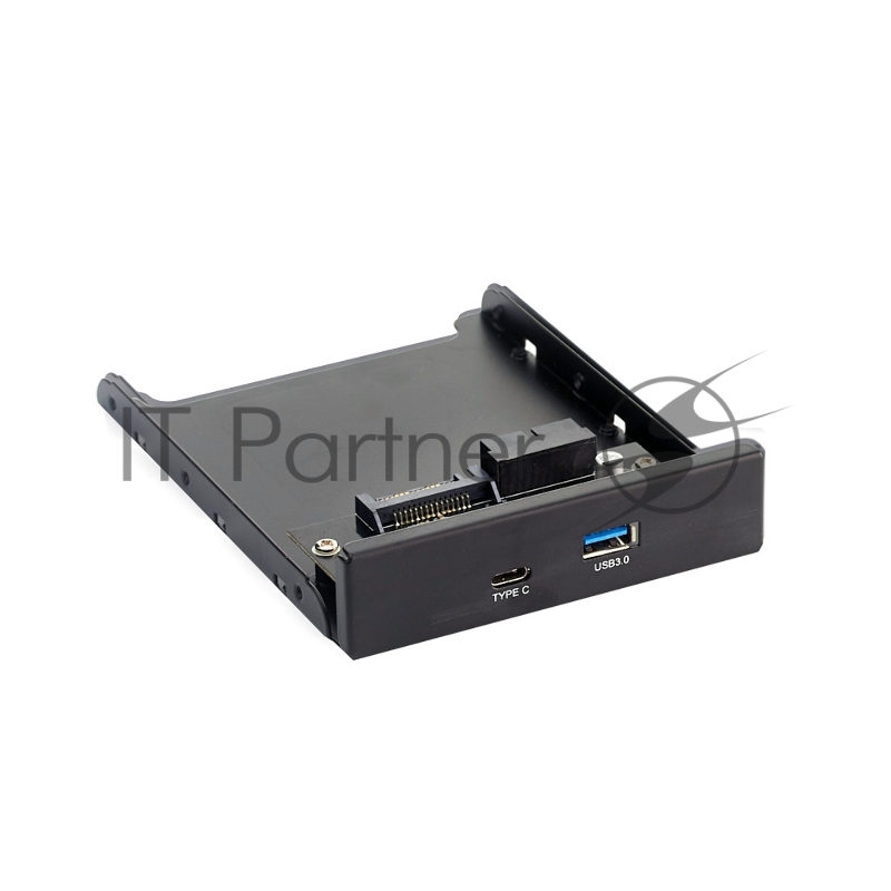 Планка USB на переднюю панель ExeGate U3H-617, 3,5", 1хUSB3.0+1хTypeC, черная, подсоед-е к мат. плат