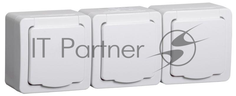 Розетка IEK ERMP32-K01-16-54-EC РСб23-3-ГПБб роз 3м с з/к о/у IP54 (белый) ГЕРМЕС PLUS