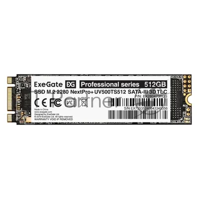Накопитель SSD ExeGate NextPro+ UV500TS512, 512Gb, M.2 2280, SATA III, R/W 568/500