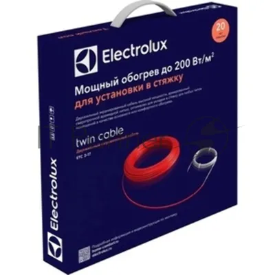 Теплый пол Electrolux ETC 2-17-1200 греющий кабель 4.5мм 1200Вт 10м2 гарантия 20лет