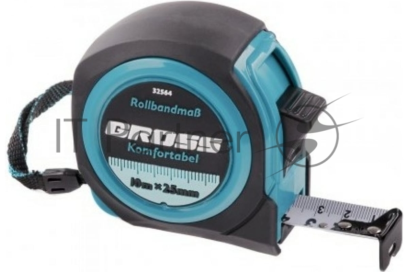 Рулетка Gross 32564 Komfortabel, 10 м х 25 мм обрезиненный корпус