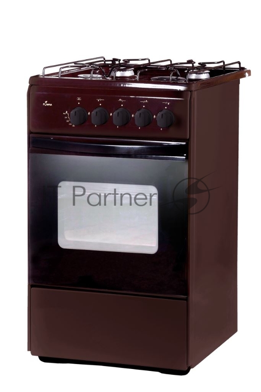 Плита газовая Flama RG 24019 B коричневый, конфорок 4 шт, духовка 50 л, 50 см x 85 см x 60 см