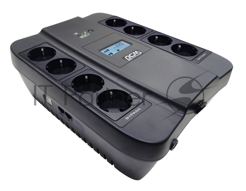 Источник бесперебойного питания Powercom Spider SPD-1100U LCD 605Вт 1100ВА черный