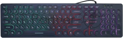 Клавиатура Oklick 420MRL проводная, USB Type-A, чёрный