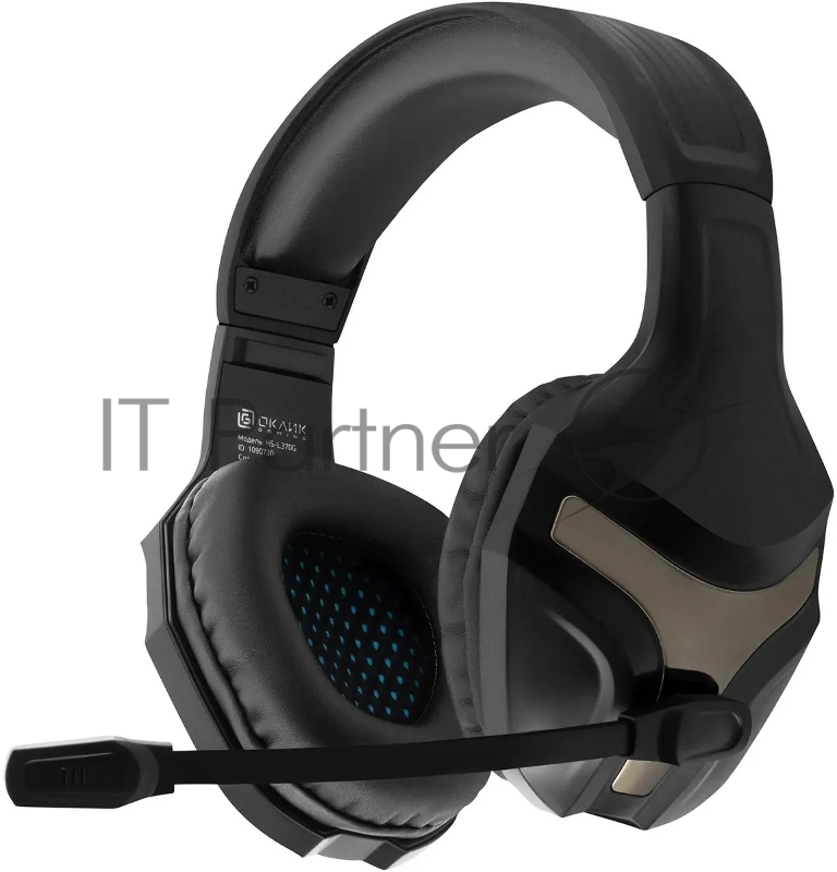 Гарнитура Oklick HS-L370G чёрный, проводная, 3.5 мм
