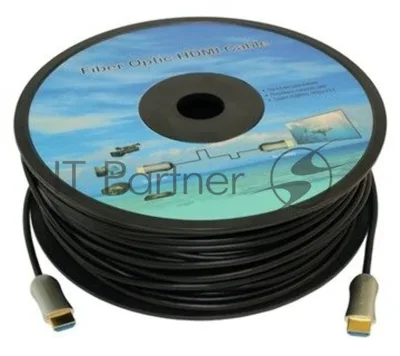 Кабель аудио-видео Fiber Optic HDMI (m)/HDMI (m) 25м. позолоченные контакты черный