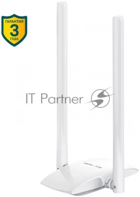 Сетевой адаптер WiFi Mercusys MW300UH USB 2.0 (ант.внеш.несъем.) 2ант.
