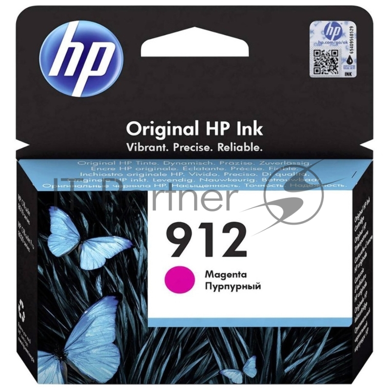 Картридж струйный HP 912 3YL78AE пурпурный (315стр.) для HP OfficeJet 801x/802x