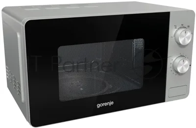 Микроволновая печь Gorenje MO20E1S серебристый, 20 л, 800 Вт, переключатели - поворотный механизм
