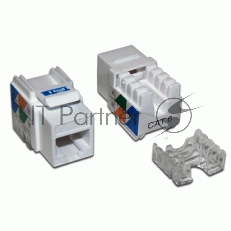 Модуль Keystone RJ45, Cat.6, UTP, 90 градусов, белый