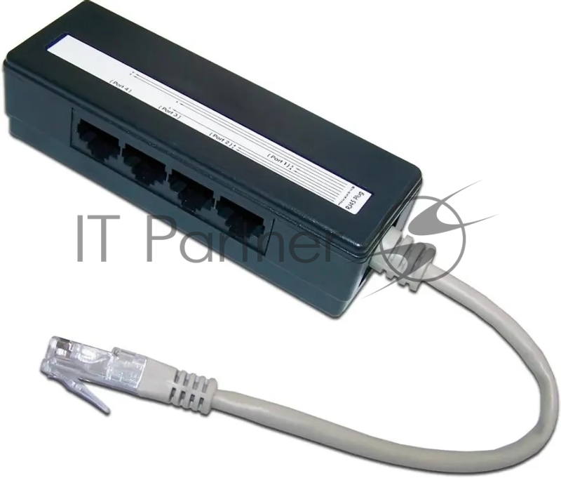 Сплиттер Lanmaster TWT-4U1 черный