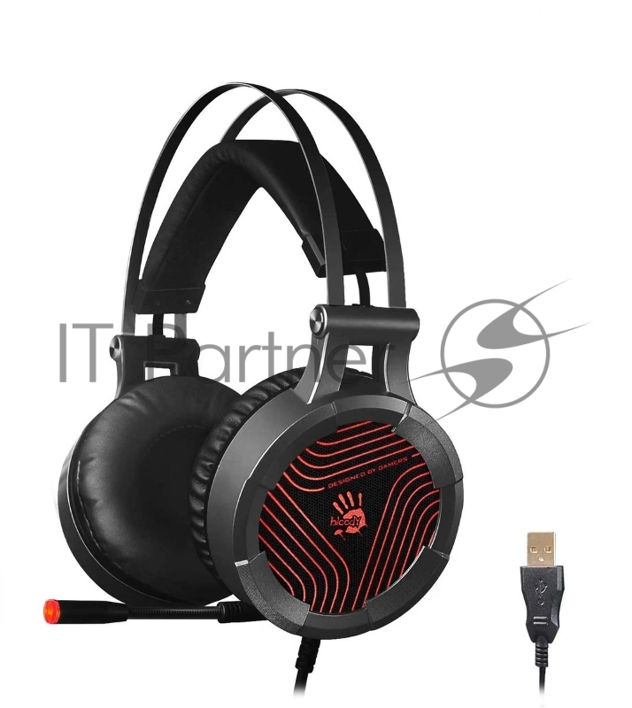 Гарнитура A4Tech Bloody G530 чёрный/серый, проводная, подсветка