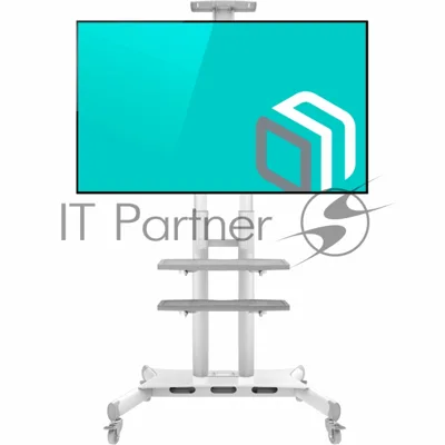 Стойка для телевизора с кронштейном ONKRON TS1881 50"-86", мобильная, белый