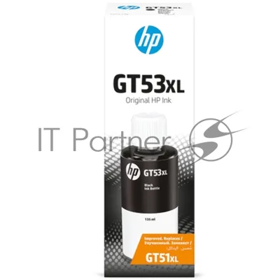Емкость с чернилами HP GT53XL для GT 5810/5820/Ink Tank 115/315/319/419/415/Smart Tank 515/615, черный (135 ml), 6000 стр.