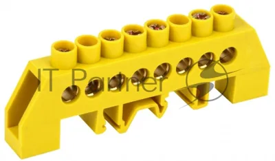 Шина PE Iek YNN10-812-8DP-K05 "земля" в комб DIN-изол "Стойка" ШНИ-8х12-8-КС-Ж ИЭК